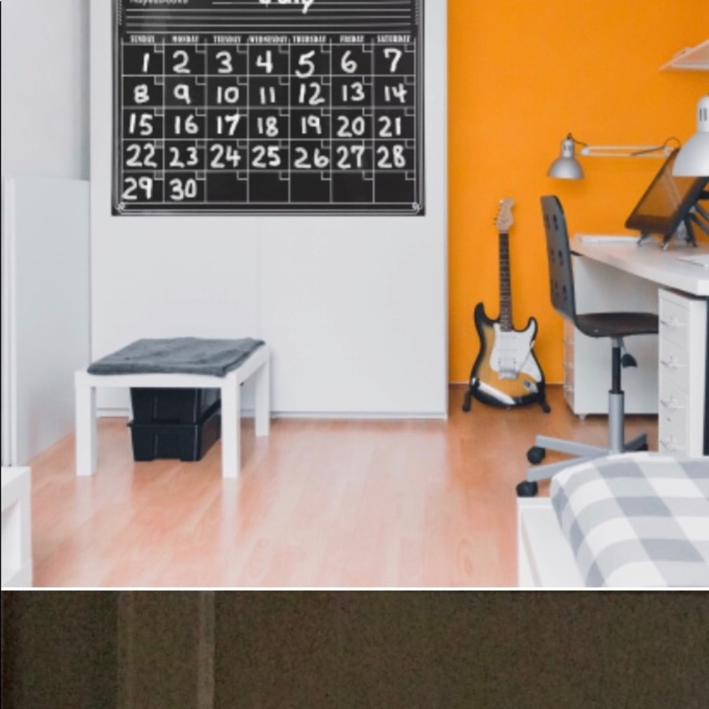 Dry erase magnetic sticker calendars